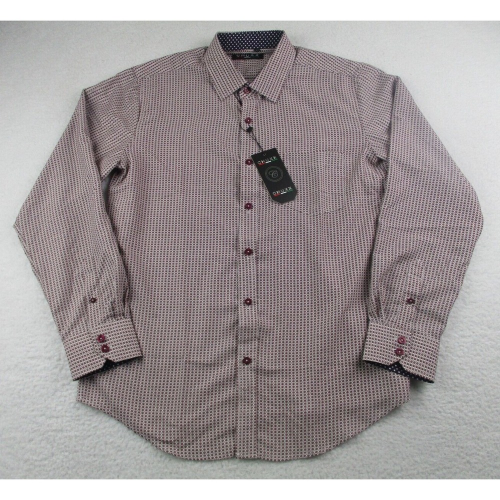 NWT CHUXX Dress Shirt Mens Size Medium M Italian Design Long Sleeve‎ Button